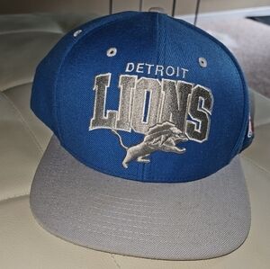 Detroit Lions Blue and Gray Cap
